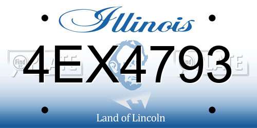 4EX4793 Illinois License Plate