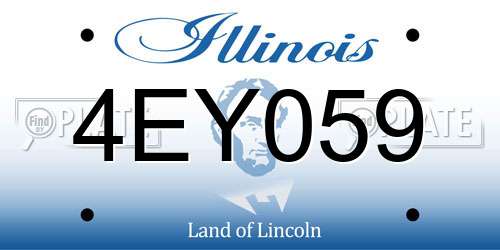 4EY059 Illinois License Plate