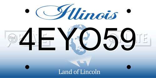 4EYO59 Illinois License Plate