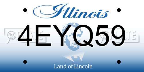 4EYQ59 Illinois License Plate