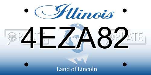 4EZA82 Illinois License Plate