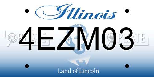 4EZM03 Illinois License Plate