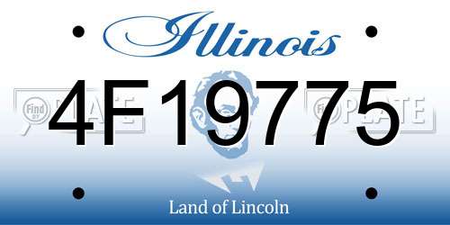 4F19775 Illinois License Plate