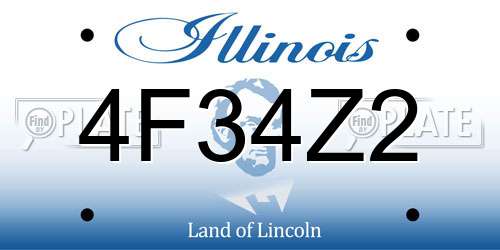 4F34Z2 Illinois License Plate