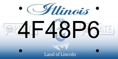 4F48P6 Illinois License Plate