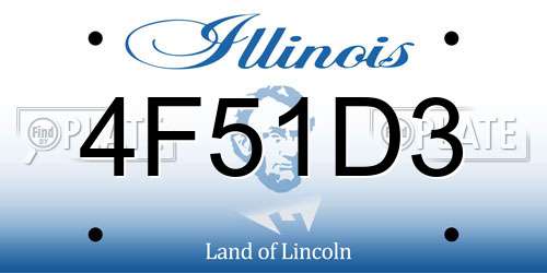 4F51D3 Illinois License Plate