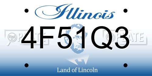 4F51Q3 Illinois License Plate