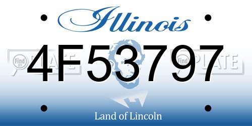 4F53797 Illinois License Plate