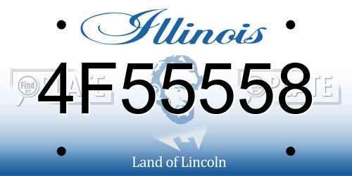 4F55558 Illinois License Plate