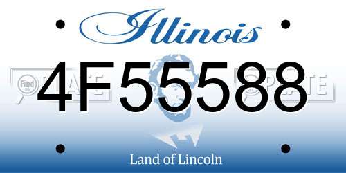4F55588 Illinois License Plate