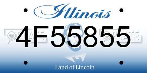 4F55855 Illinois License Plate