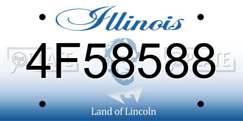 4F58588 Illinois License Plate