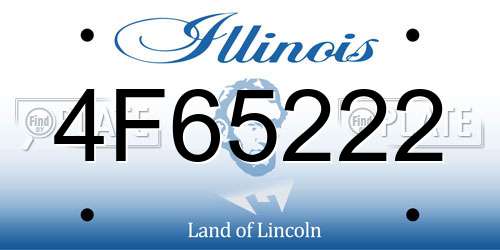 4F65222 Illinois License Plate