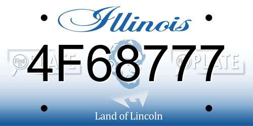 4F68777 Illinois License Plate