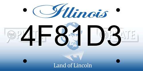 4F81D3 Illinois License Plate