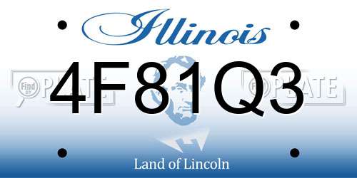 4F81Q3 Illinois License Plate