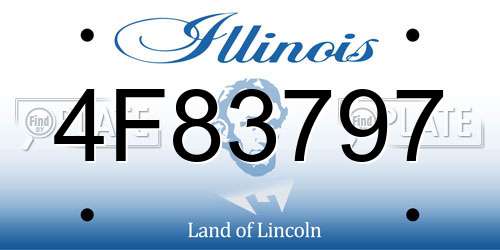 4F83797 Illinois License Plate