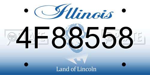 4F88558 Illinois License Plate
