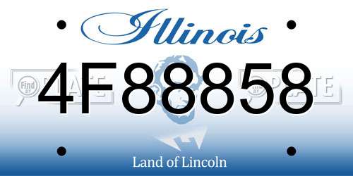 4F88858 Illinois License Plate