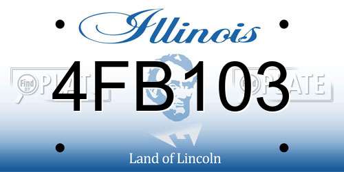 4FB103 Illinois License Plate