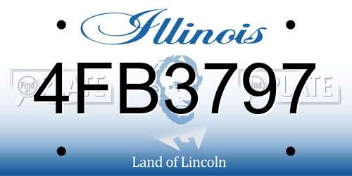 4FB3797 Illinois License Plate