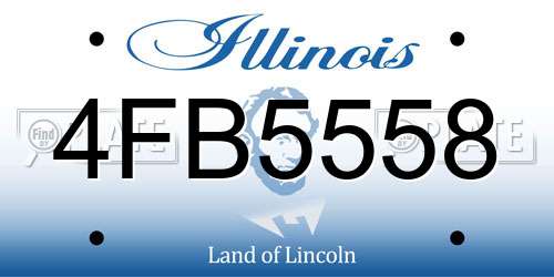4FB5558 Illinois License Plate