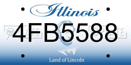4FB5588 Illinois License Plate