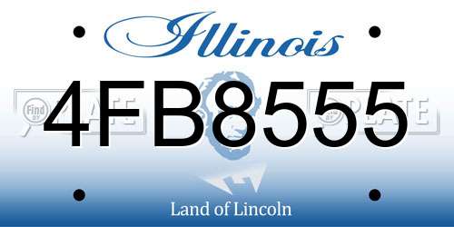 4FB8555 Illinois License Plate