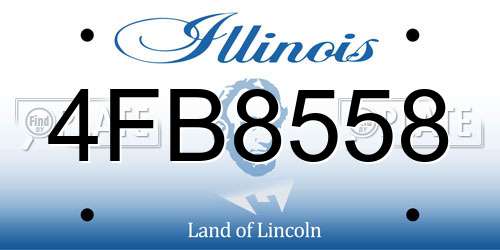 4FB8558 Illinois License Plate