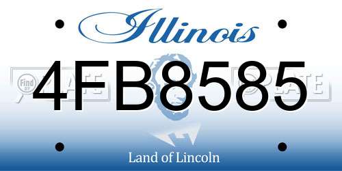 4FB8585 Illinois License Plate