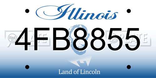 4FB8855 Illinois License Plate