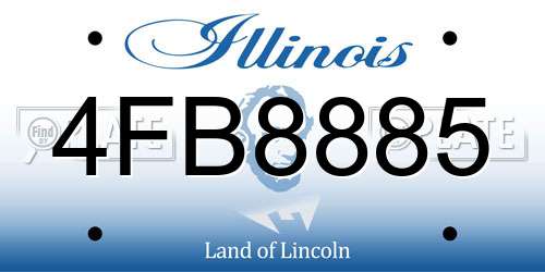 4FB8885 Illinois License Plate