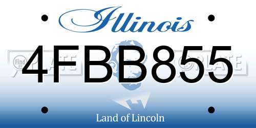 4FBB855 Illinois License Plate