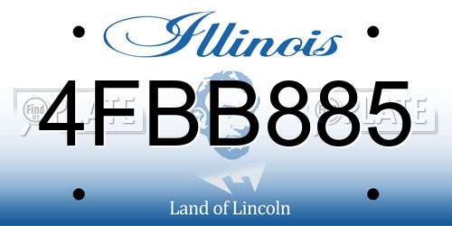4FBB885 Illinois License Plate