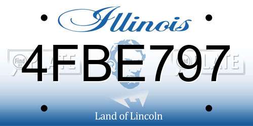4FBE797 Illinois License Plate