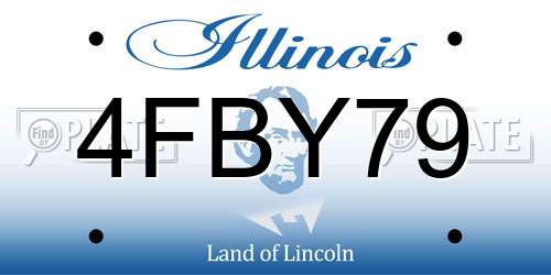 4FBY79 Illinois License Plate