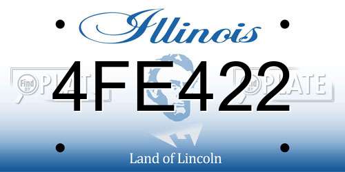 4FE422 Illinois License Plate