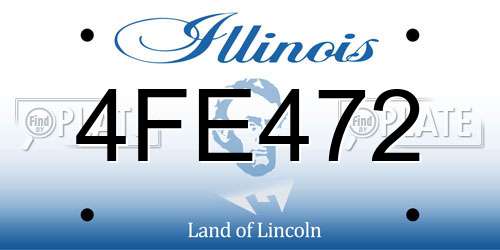 4FE472 Illinois License Plate