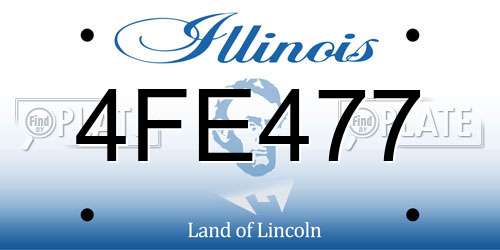 4FE477 Illinois License Plate