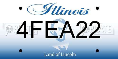 4FEA22 Illinois License Plate