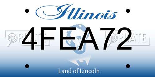 4FEA72 Illinois License Plate