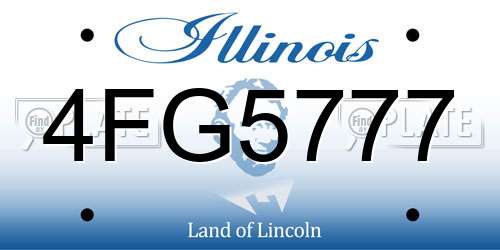 4FG5777 Illinois License Plate