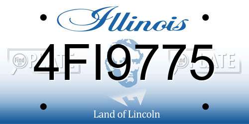 4FI9775 Illinois License Plate