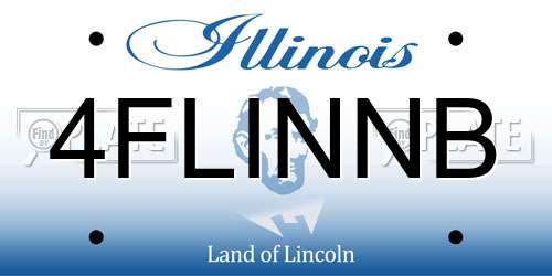 4FLINNB Illinois License Plate
