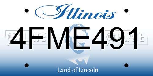 4FME491 Illinois License Plate