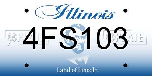 4FS103 Illinois License Plate