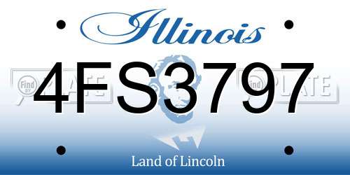 4FS3797 Illinois License Plate