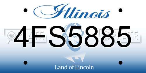 4FS5885 Illinois License Plate
