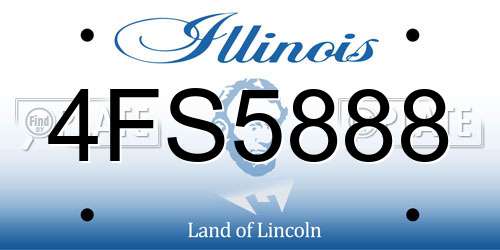 4FS5888 Illinois License Plate