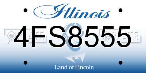 4FS8555 Illinois License Plate